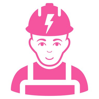 Elektrikçi düz vektör simgesi