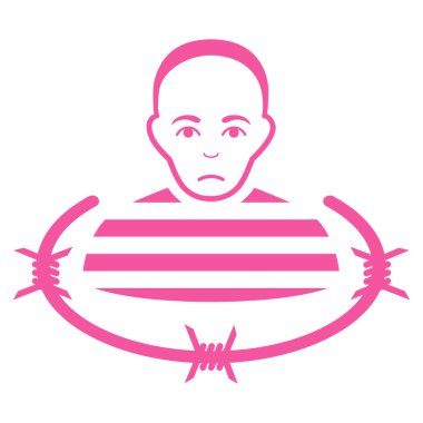 İzole mahkum düz vektör simgesi