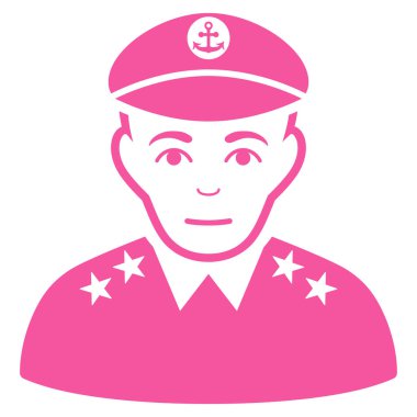 Askeri Kaptan düz vektör simgesi