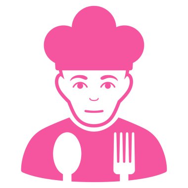 Üzgün Cook düz vektör simgesi