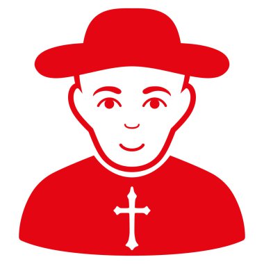 Christian Priest düz vektör simgesi