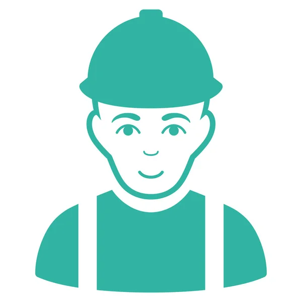 Worker Flat Vector Icon — Stock Vector