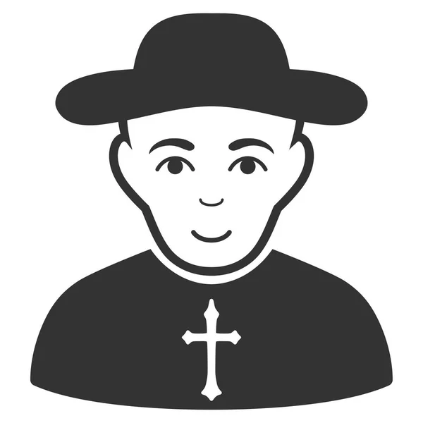 Christian Priest Flat Vector Icon — Stock Vector