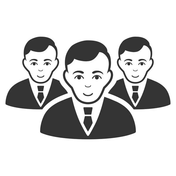 Manager Group Flat Vector Icon — Stock Vector