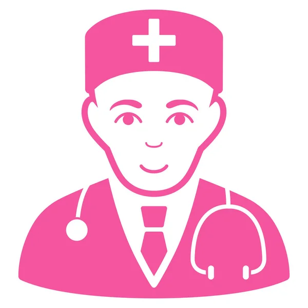 Physician Flat Vector Icon — Stock Vector