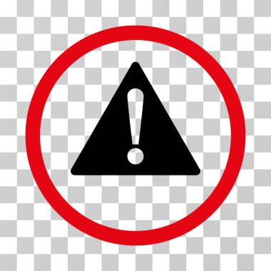 Uyarı yuvarlak vektör simgesi