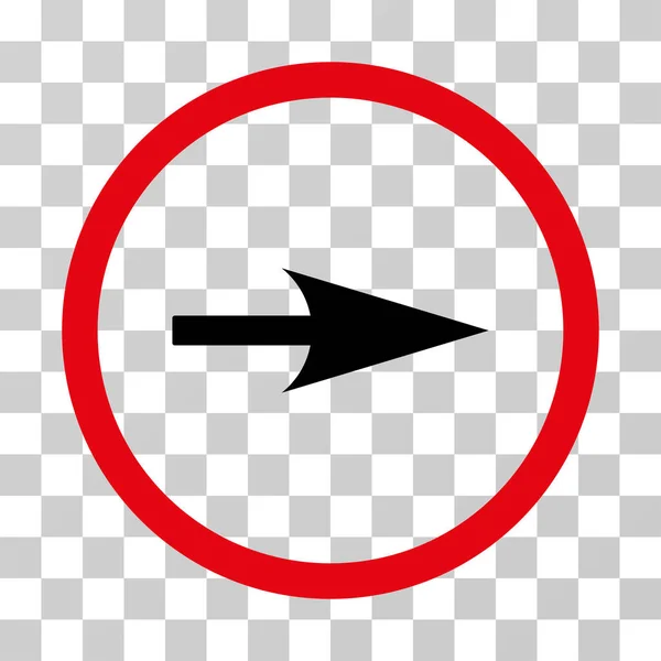 Icône vectorielle arrondie de l'axe X de flèche — Image vectorielle