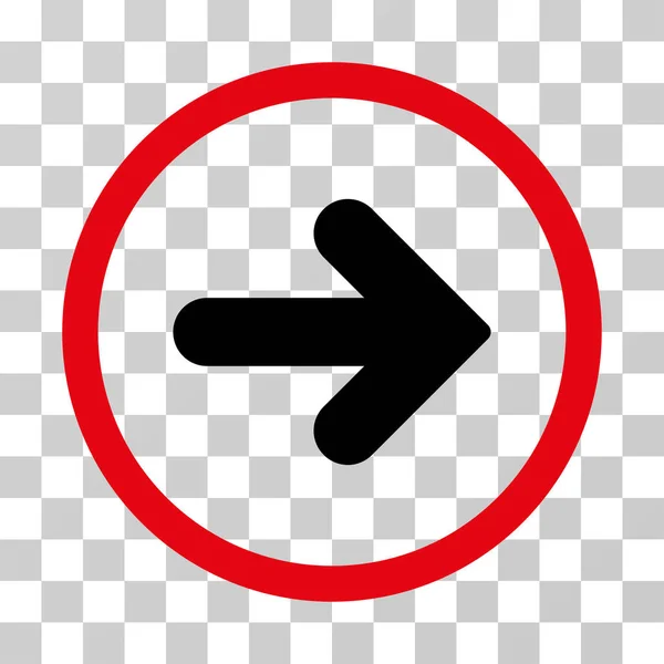 Flecha derecha redondeada Vector icono — Vector de stock