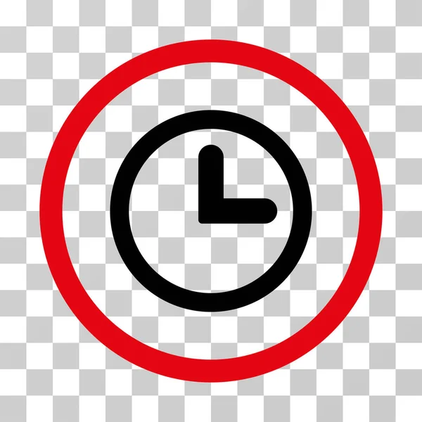 Clock Rounded Vector Icon — Stock Vector