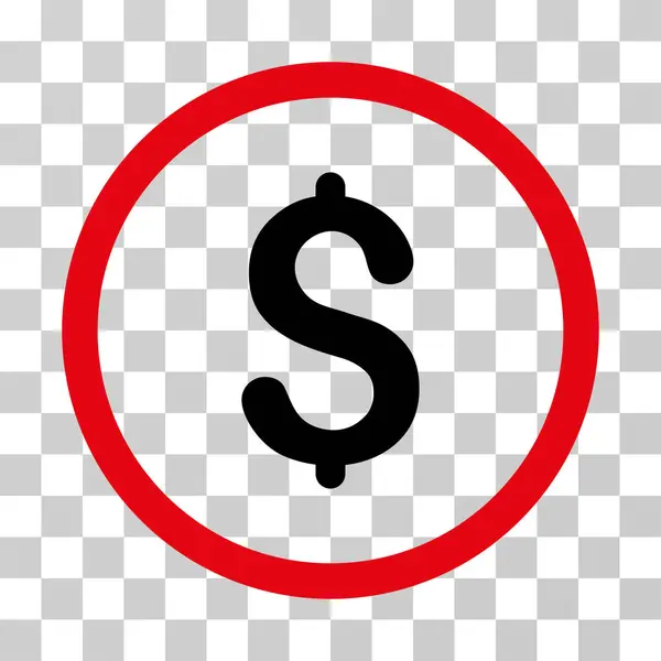Dolar wektor zaokrąglona ikona — Wektor stockowy