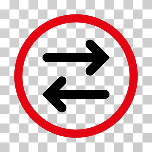 Voltear icono vectorial redondeado horizontal — Vector de stock