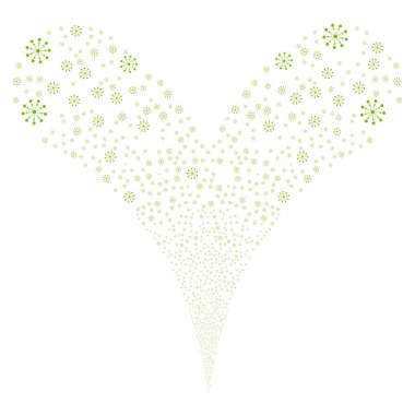 Genişlik çift havai fişek akışı