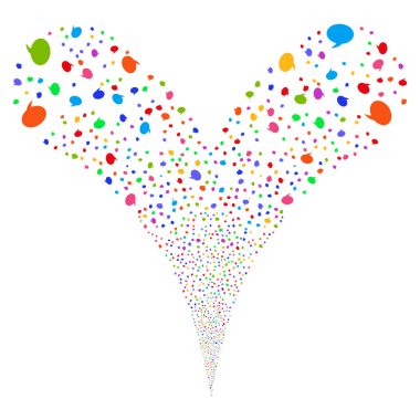 Balon çift havai fişek akışı