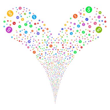 Banka mührü çift havai fişek akışı