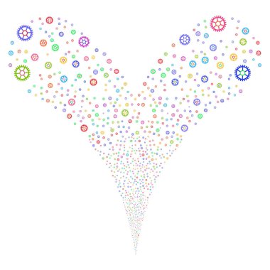 Saat tekerlek çift havai fişek akışı