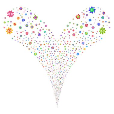 Dişli Çift havai fişek akışı