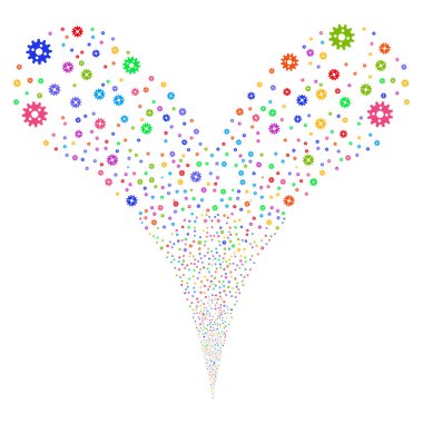 Dişli Çift havai fişek akışı