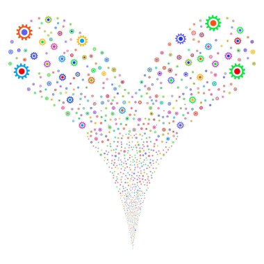 Dişli Çift havai fişek akışı