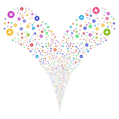 Çift havai fişek akışı yaratmak