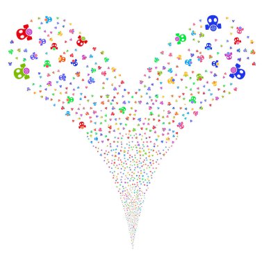 Gaz maskesi çift havai fişek akışı