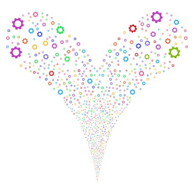 Dişli Çift havai fişek akışı