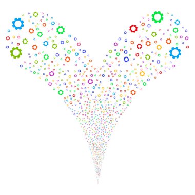 Dişli Çift havai fişek akışı