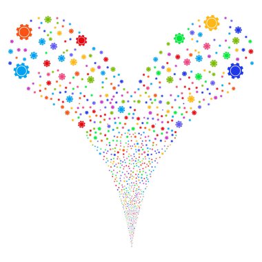 Dişli Çift havai fişek akışı