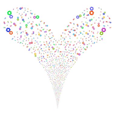 Gears'ı çift havai fişek akışı