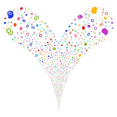 Akıl Gears çift havai fişek akışı