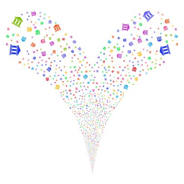 Kütüphane Binası çift havai fişek akışı