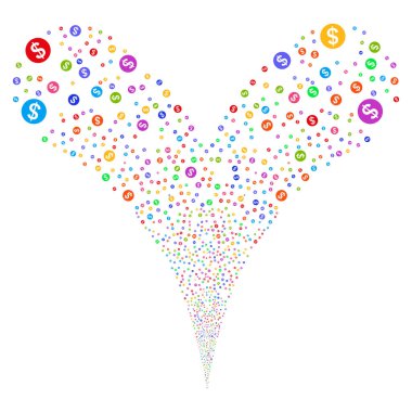 Para çift havai fişek akışı