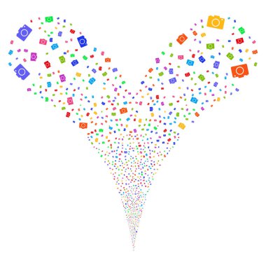 Fotoğraf kamera çift havai fişek akışı