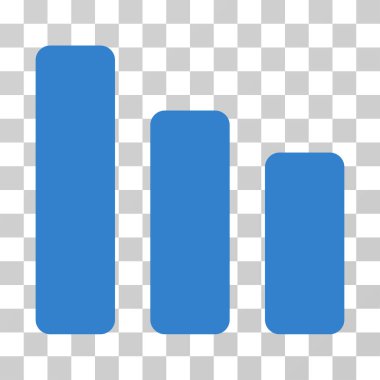 Çubuk grafik azalma vektör simgesi