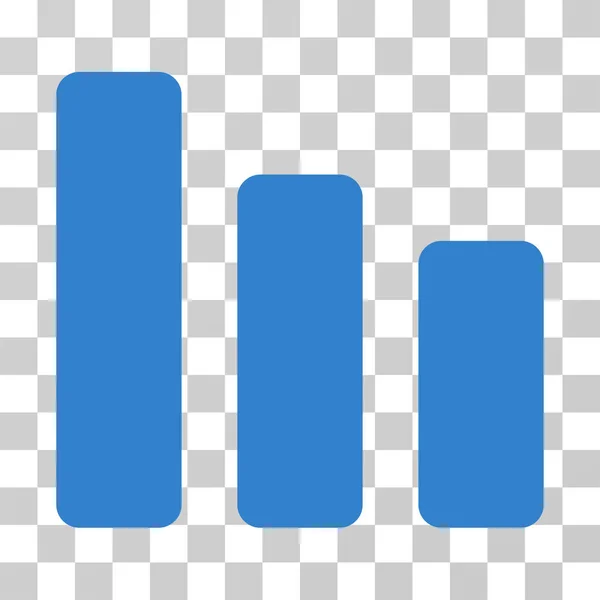 Gráfico de barras Disminuir icono del vector