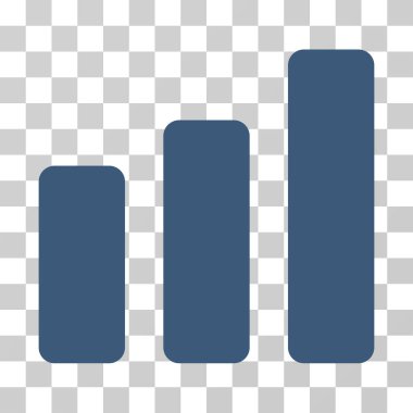 Çubuk grafik artış vektör simgesi