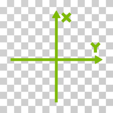 Kartezyen eksenleri vektör simgesi