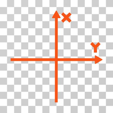 Kartezyen eksenleri vektör simgesi