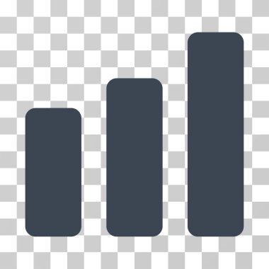 Çubuk grafik artış vektör simgesi