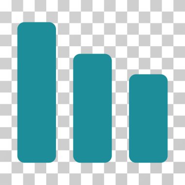 Çubuk grafik azalma vektör simgesi