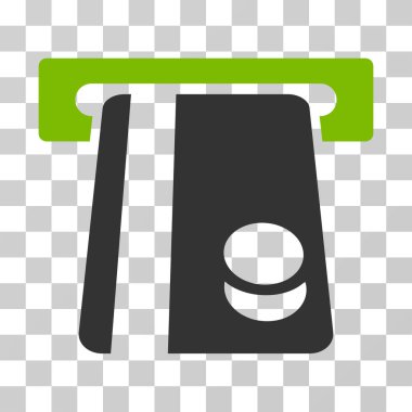 Bankacılık hizmeti vektör simgesi otomatik