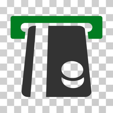 Bankacılık hizmeti vektör simgesi otomatik