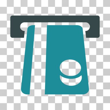 Bankacılık hizmeti vektör simgesi otomatik