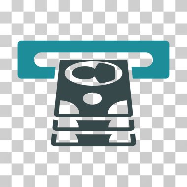 Bankamatiğe vektör simgesi