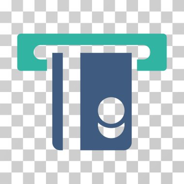 Bankacılık hizmeti vektör simgesi otomatik