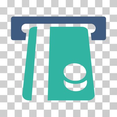 Bankacılık hizmeti vektör simgesi otomatik