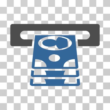 Bankamatiğe vektör simgesi