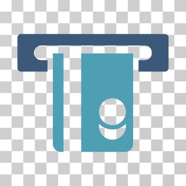 Bankacılık hizmeti vektör simgesi otomatik