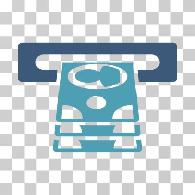 Bankamatiğe vektör simgesi