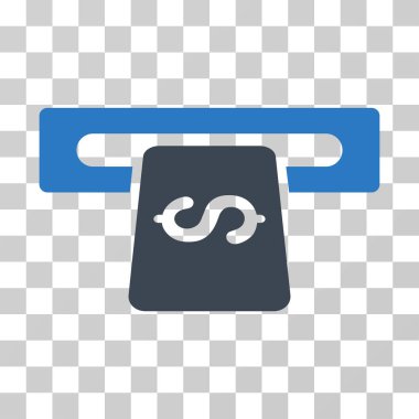 Bankacılık makine vektör simgesi