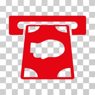 Bankamatiğe vektör simgesi